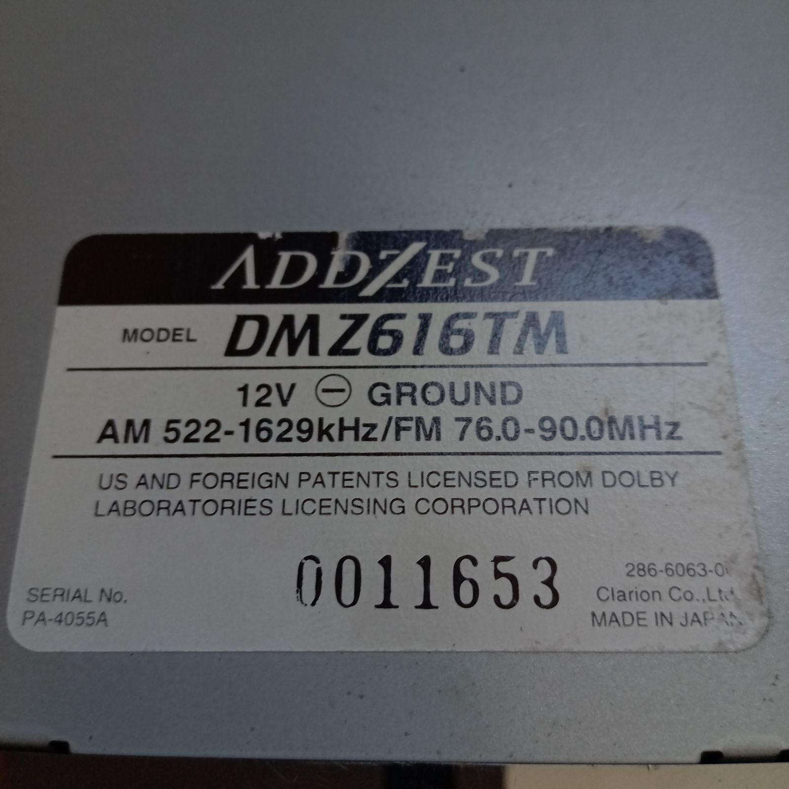 X03127 カーオーディオ3点セット トヨタ KENWOOD ADDZEST ラジオ CD