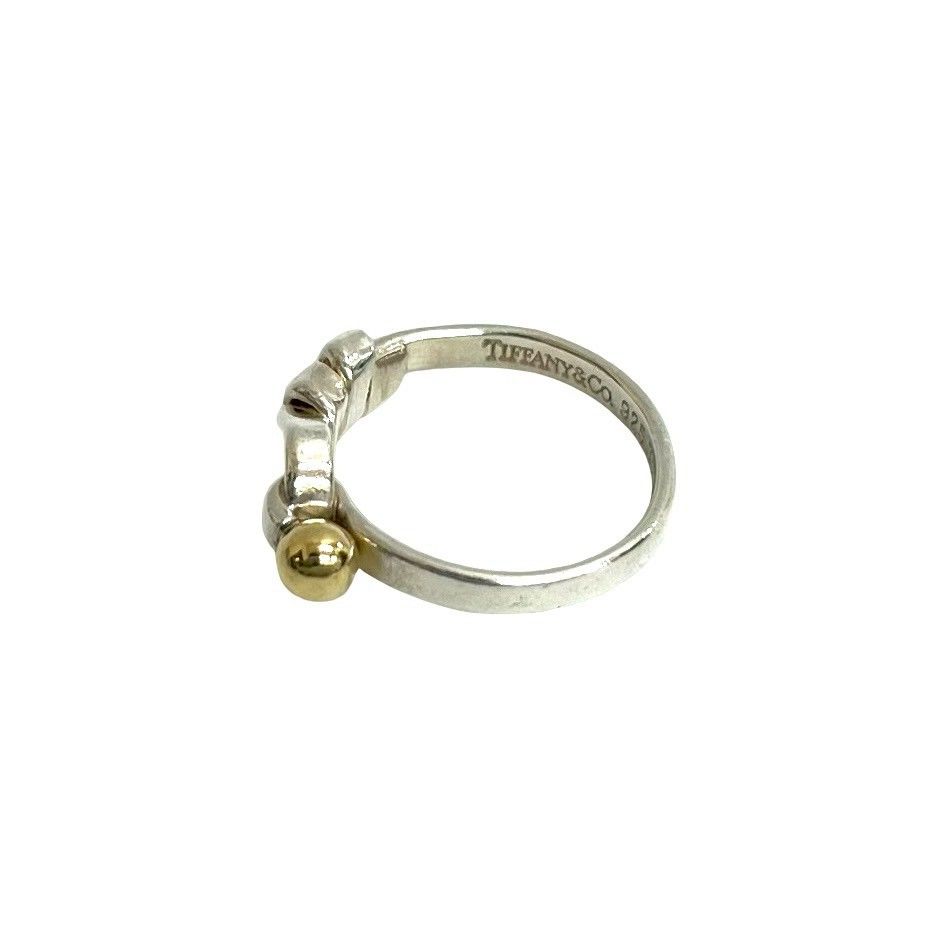 極 美品 TIFFANY&Co. ティファニー フック＆アイ ラブノット シルバー