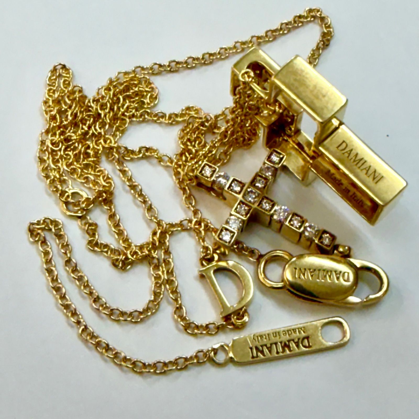 上美品⭐️ゴールドネックレス】 Damiani ダミアーニ K18×ダイヤモンド