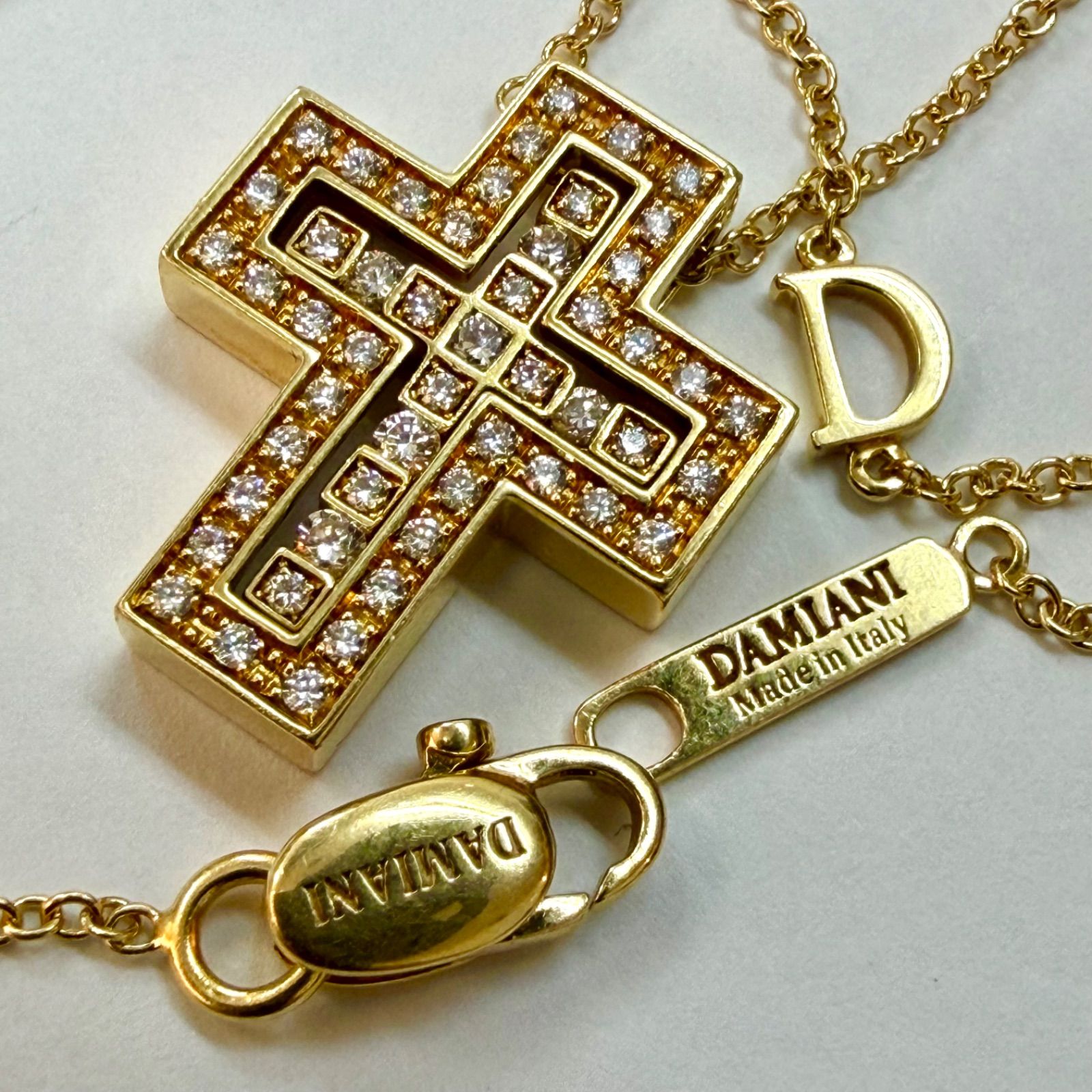 上美品⭐️ゴールドネックレス】 Damiani ダミアーニ K18×ダイヤモンド