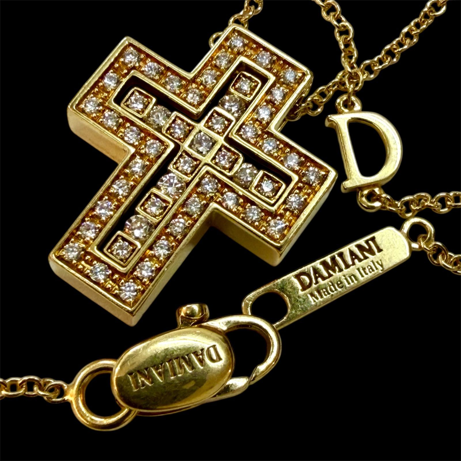 上美品⭐️ゴールドネックレス】 Damiani ダミアーニ K18×ダイヤモンド