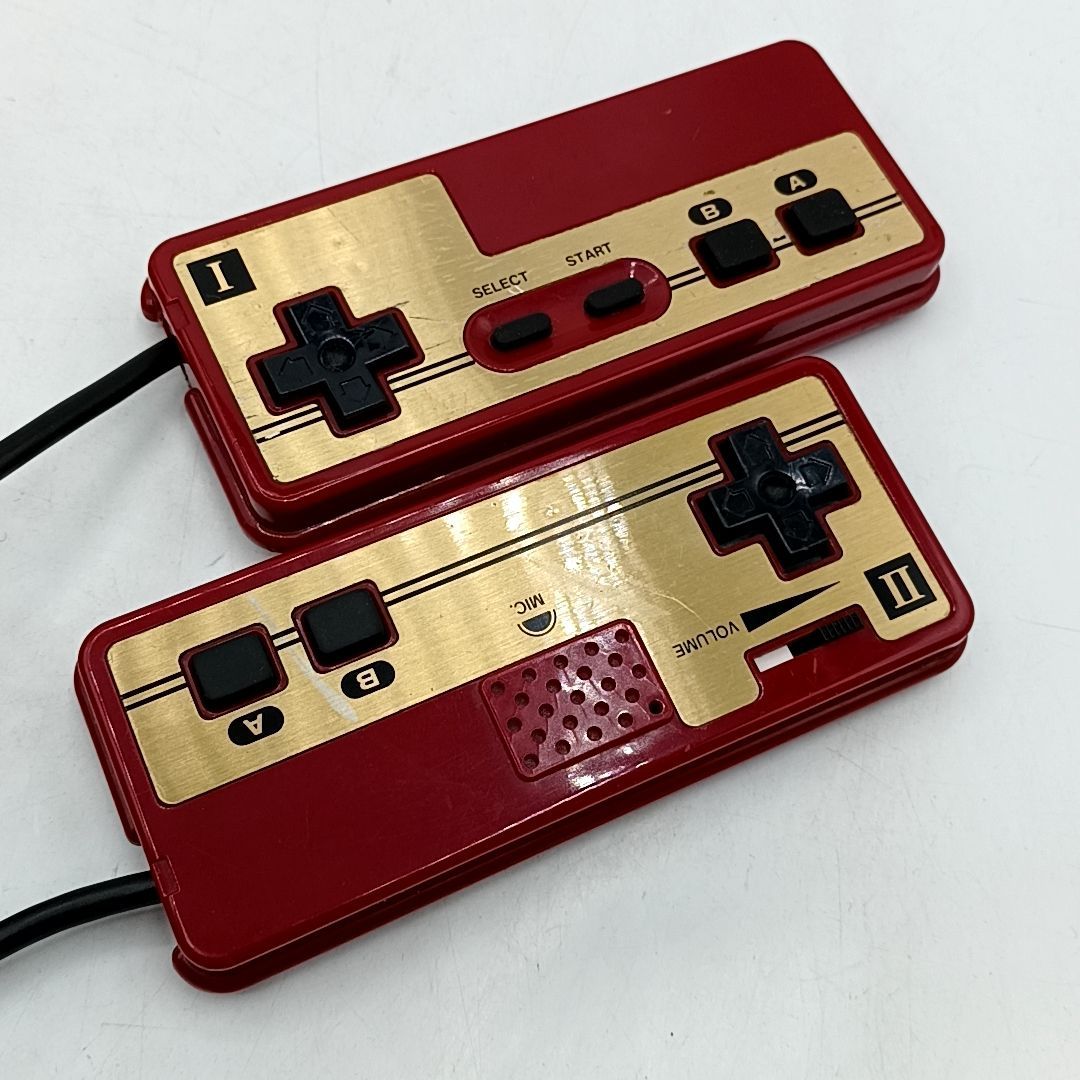 中古動作品】レア 四角ボタンファミコン 本体一式セット ACアダプタ RF