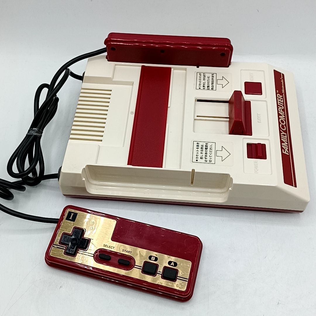 中古動作品】レア 四角ボタンファミコン 本体一式セット ACアダプタ RF 