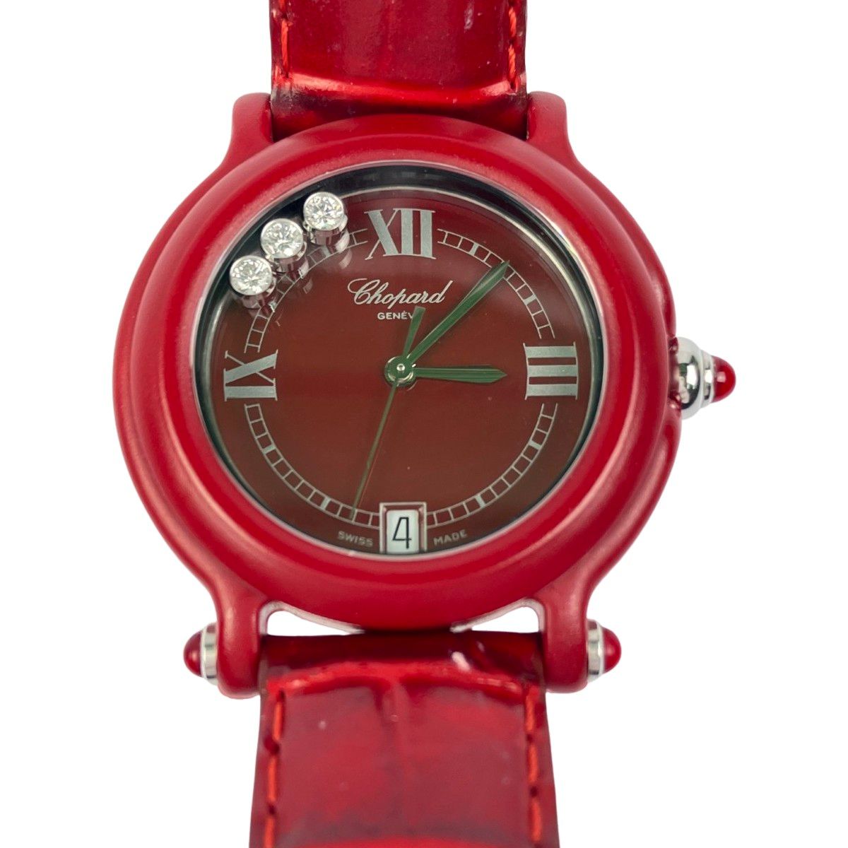 Chopard(ショパール) 腕時計 ビーハッピー KAL チェジュ 27/7779 レディース 3Pムービングダイヤ/型押し革ベルト ダークネイビー blumin_12500968
