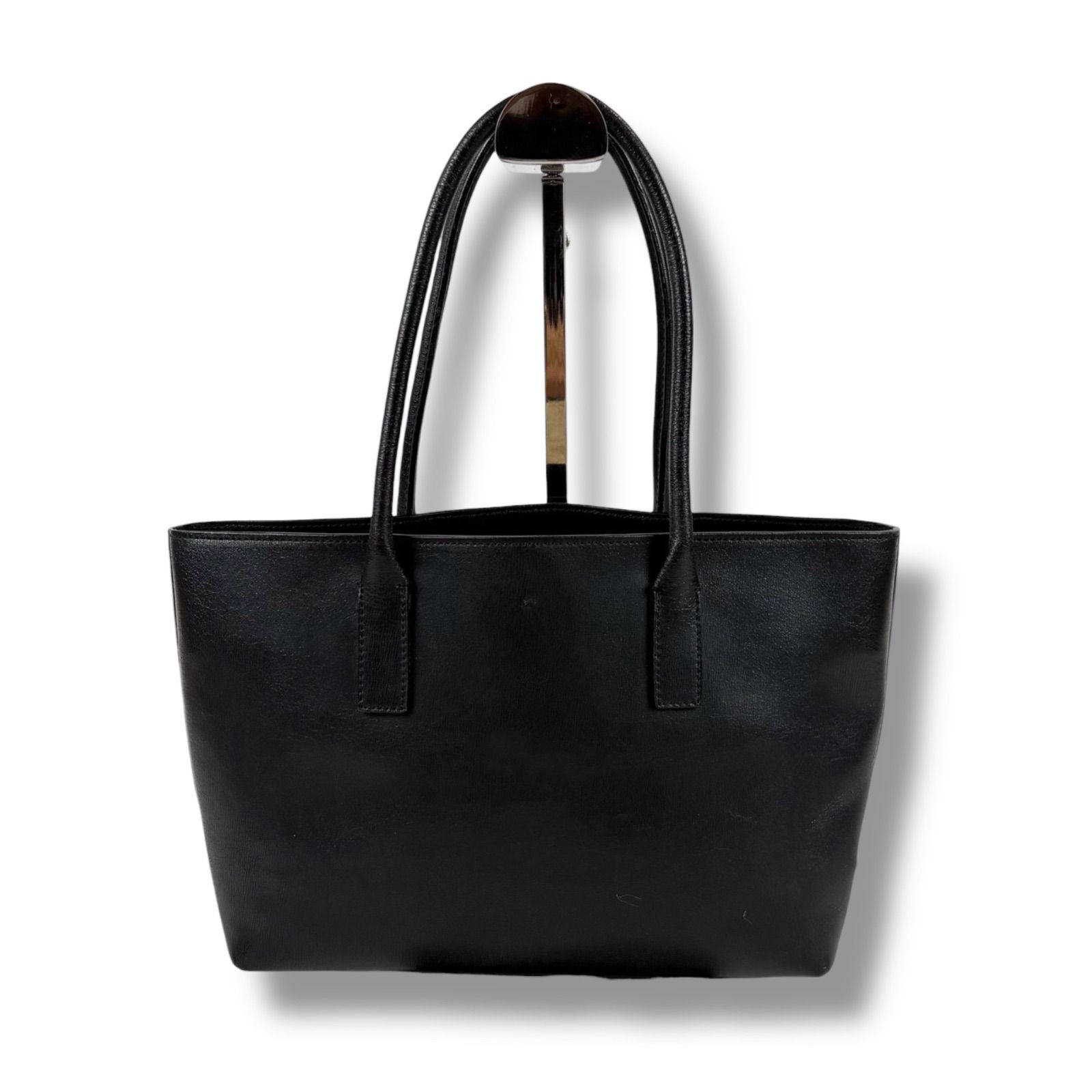 PRADA ミニトート　スモールレザートートバッグ　ブラック　トライアングルロゴ プラダ PRADA ミニトートバッグ ハンドバッグ トライアングルロゴ