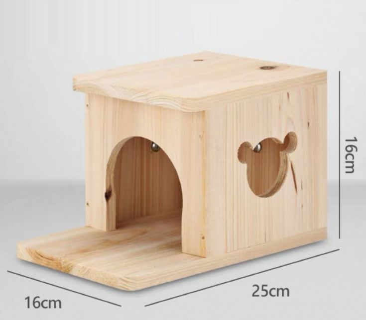 小動物用 木製ハウス バルコニー付き天然杉木 ペットハウス ハムスター チンチラ 小動物用 木製ハウス バルコニー付き天然杉木 ペットハウス ハムスター
