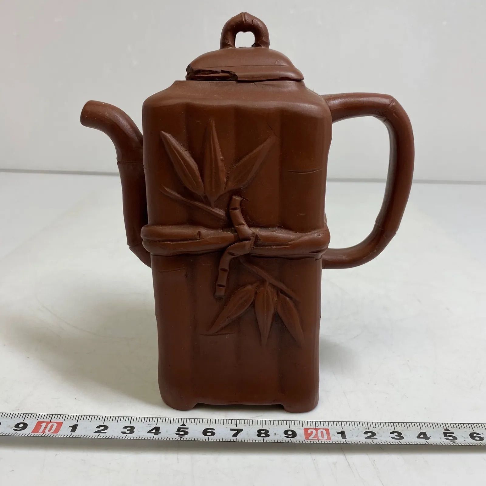中国古玩 在銘朱泥急須 木箱付 幅約17㎝ 東Y8-0205☆2Fタサオ 【公式通販】