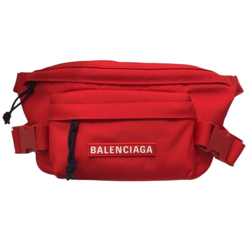 バレンシアガ BALENCIAGA ski ベルトバッグ 770881 レッド ナイロン メンズ ボディバッグ
