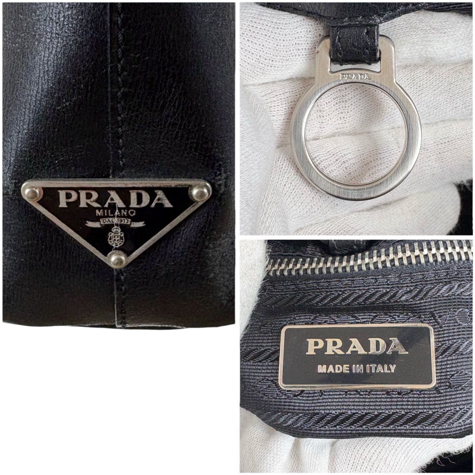 プラダ PRADA ミニトートバッグ ハンドバッグ トライアングルロゴ 