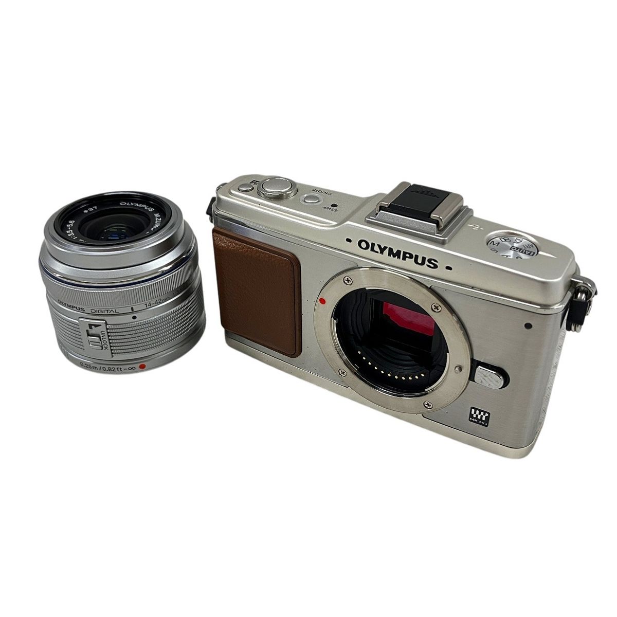 カメラ OLYMPUS PEN E-P2 ミラーレス 一眼 ズーム レンズ 14-42mm
