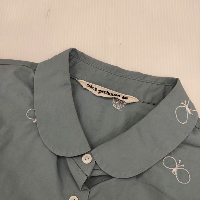 mina perhonen ws1913 chouho コットン 刺繍 サイズ36 ブラウス シャツ ブルー レディース ミナペルホネン【中古】5-1217M∞ mina perhonen ws1913 chouho コットン 刺繍 サイズ36 ブラウス シャツ