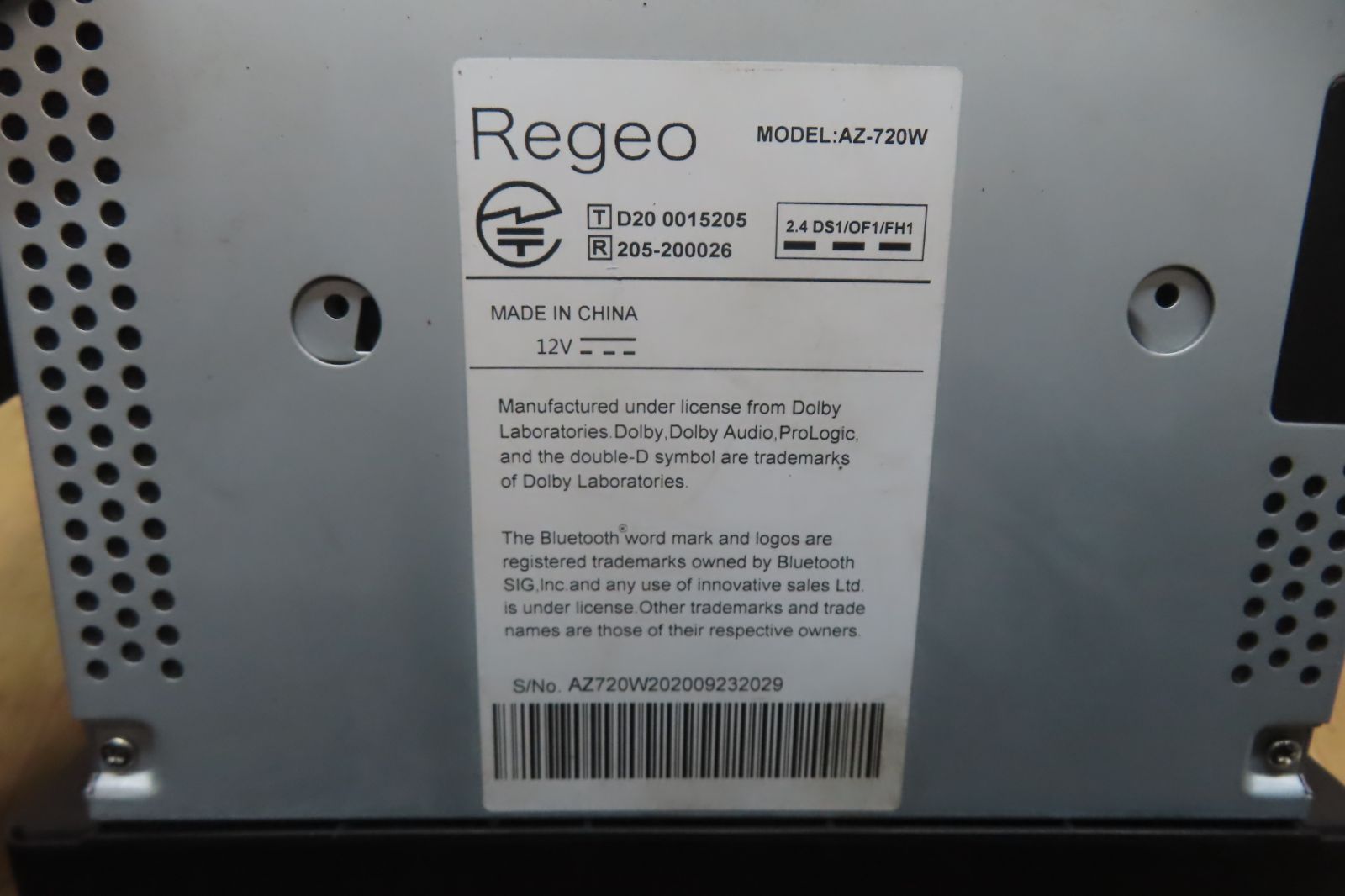 車 動作保証付☆F5705/レゲオ Regeo AZ-720W メモリーナビ 地デジTV