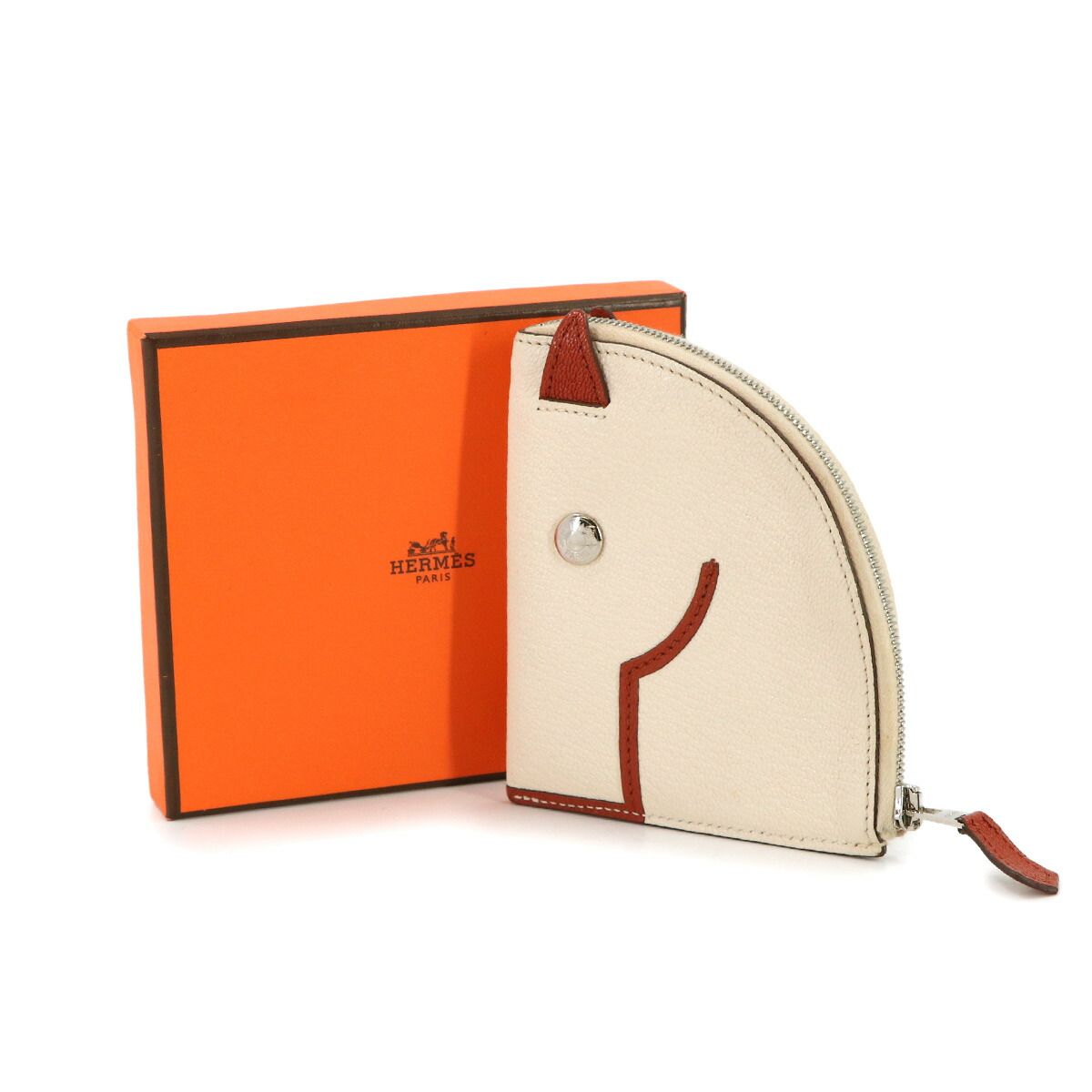 新品同様 エルメス HERMES パドック コインケース シェーブル ナタ 