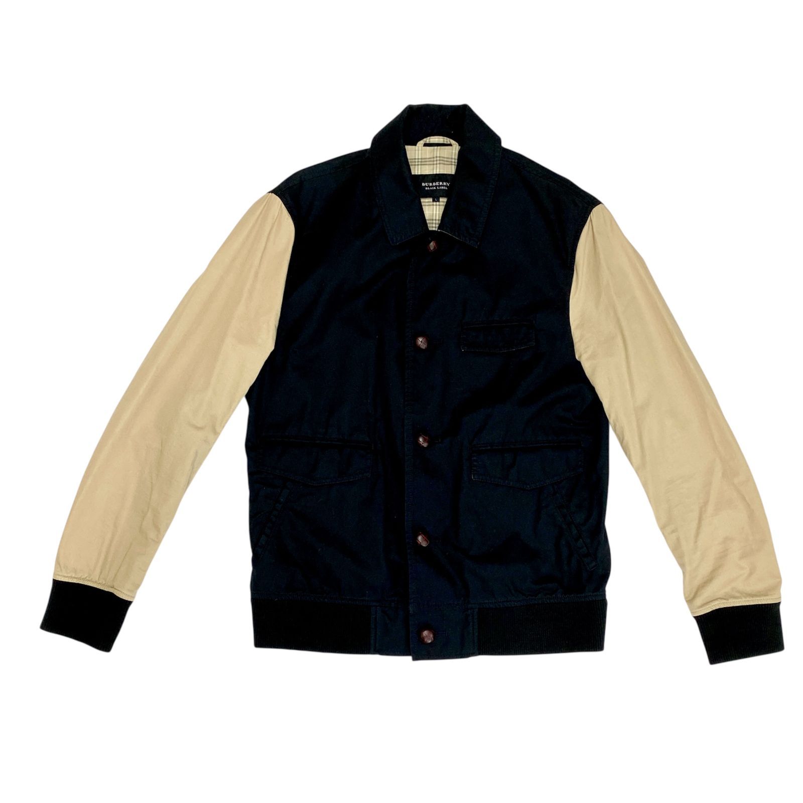 BURBERRY BLACK LABEL バーバリーブラックレーベル バイカラーブルゾン 
