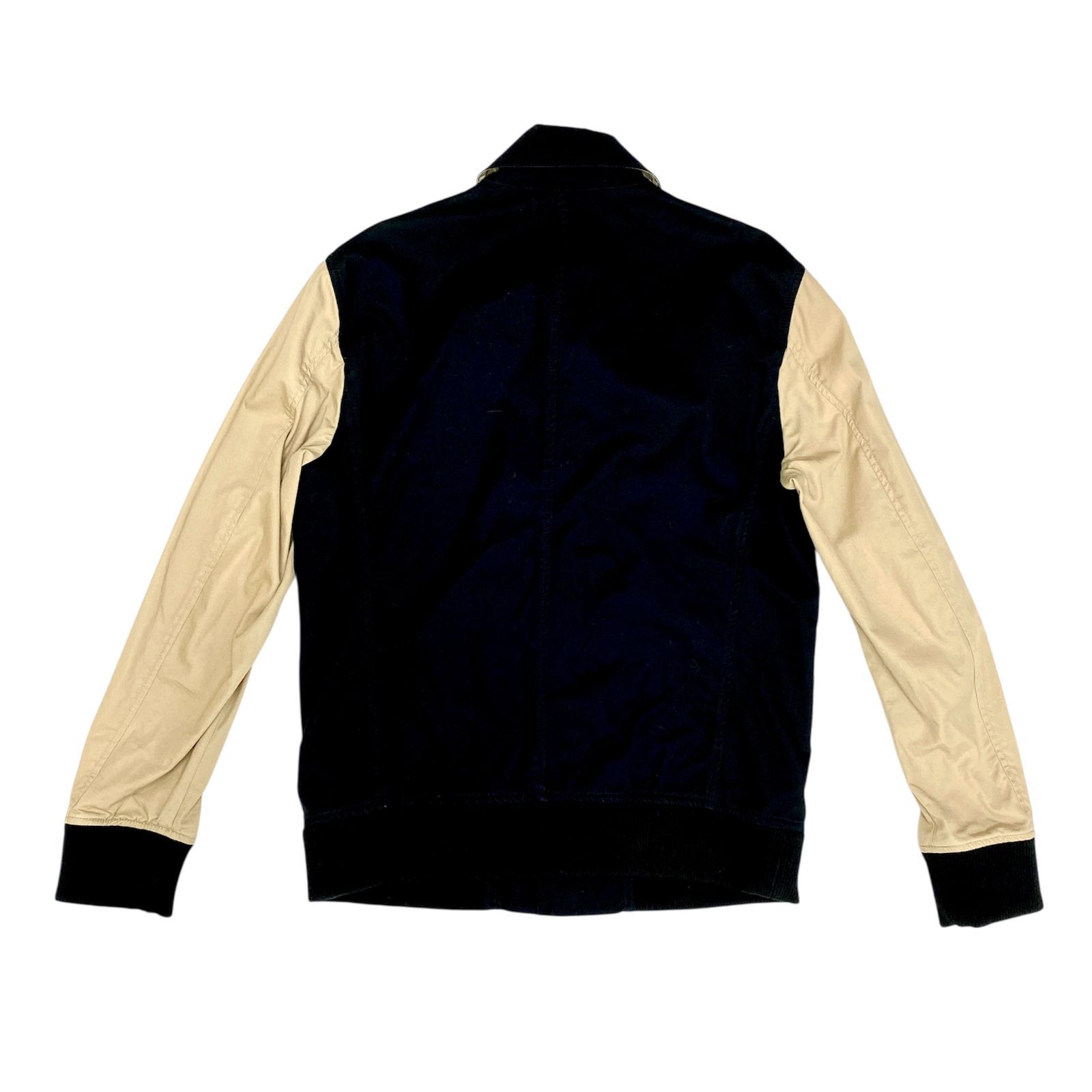 BURBERRY BLACK LABEL バーバリーブラックレーベル バイカラーブルゾン 切替 ヴァーシティジャケット L ノバチェック 牛革ボタン BURBERRY BLACK LABEL（バーバリーブラックレーベル） ジャケット L