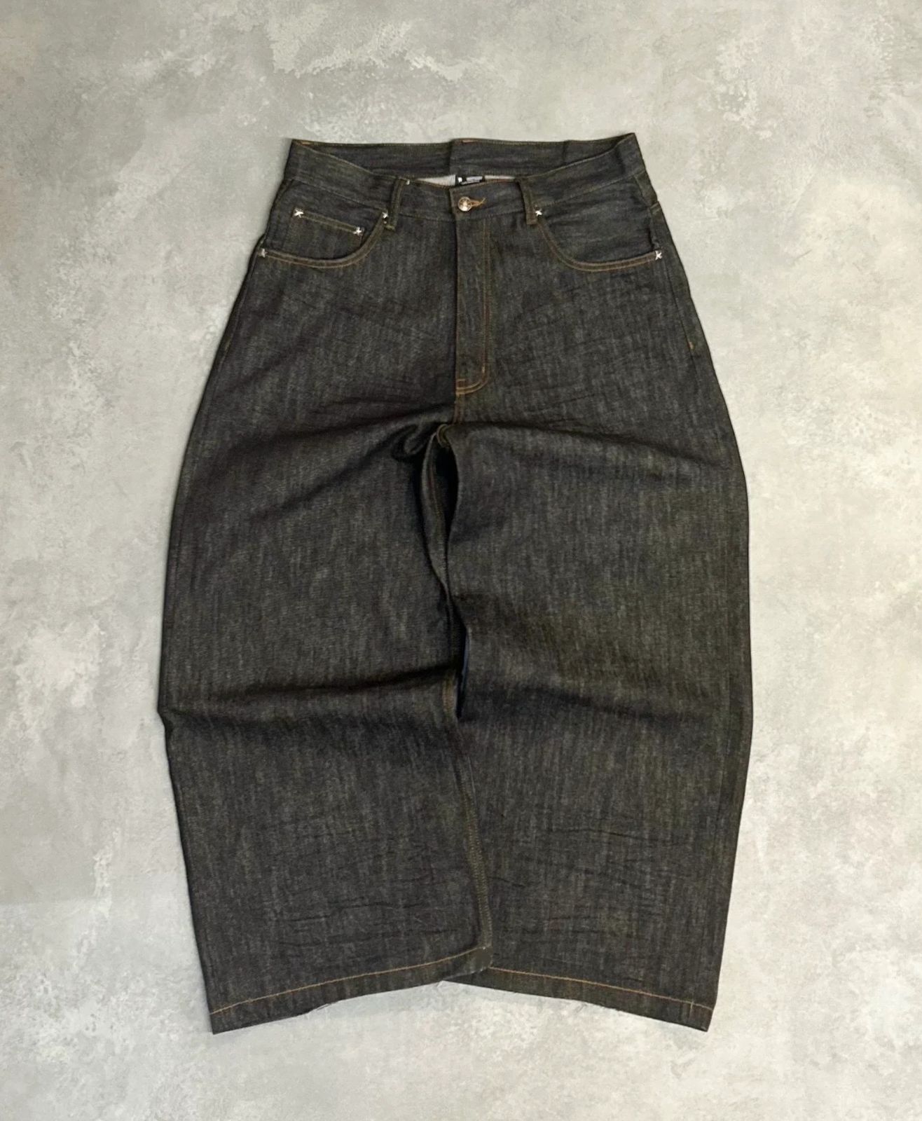 新品未使用 BELVET ベルベット Baggy rigid denim Black バギー 
