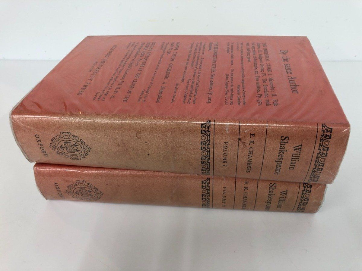 ◇[Y]洋書2冊 William Shakespeare Chambers Oxford シェイクスピア
