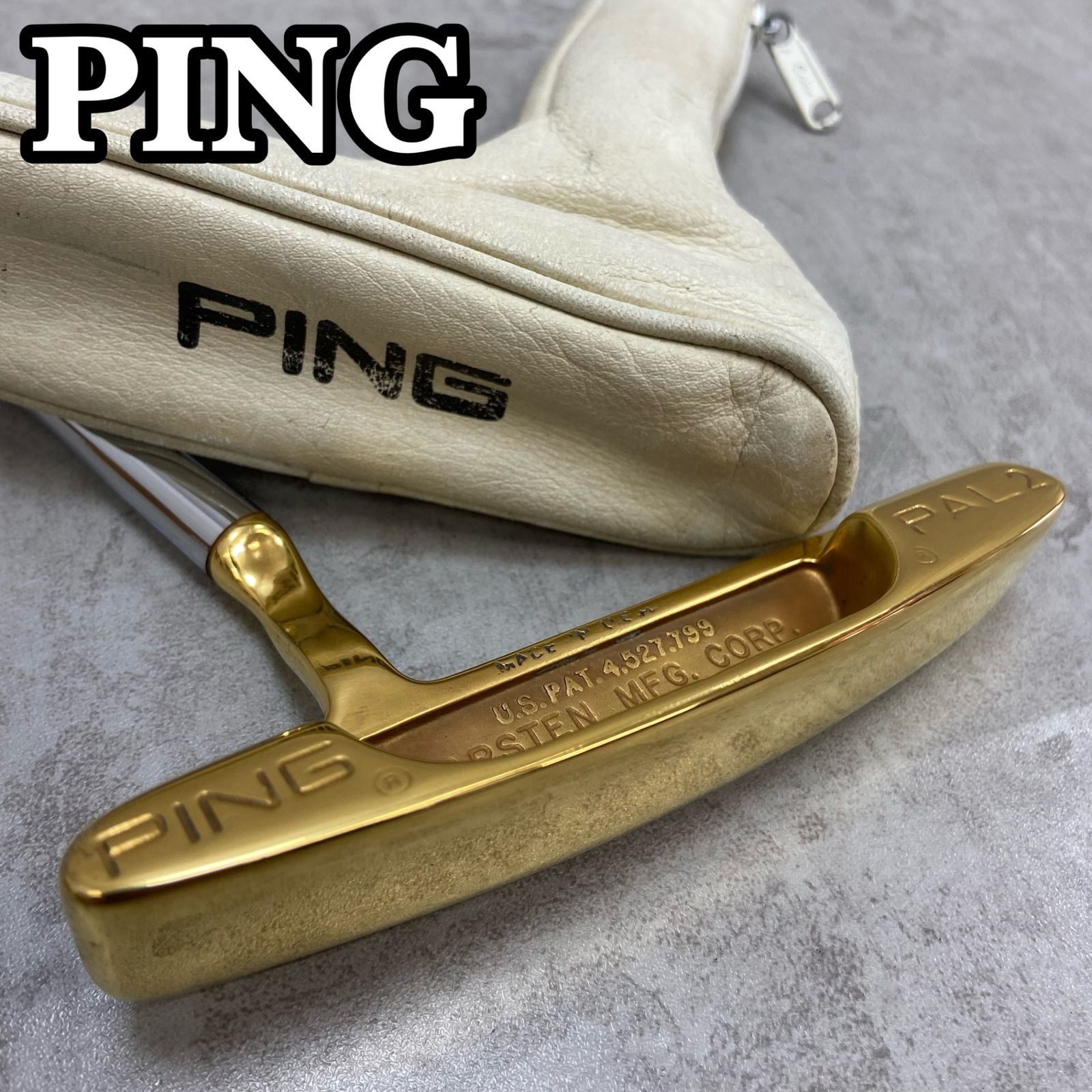 PING　PAL2　メンズゴルフ　パター　ゴールドカラー　35インチ　ピン型　ショートネック　右利き用　ピン　パル2 ゴルフ PING PAL2 メンズゴルフ パター ゴールドカラー 35インチ ピン