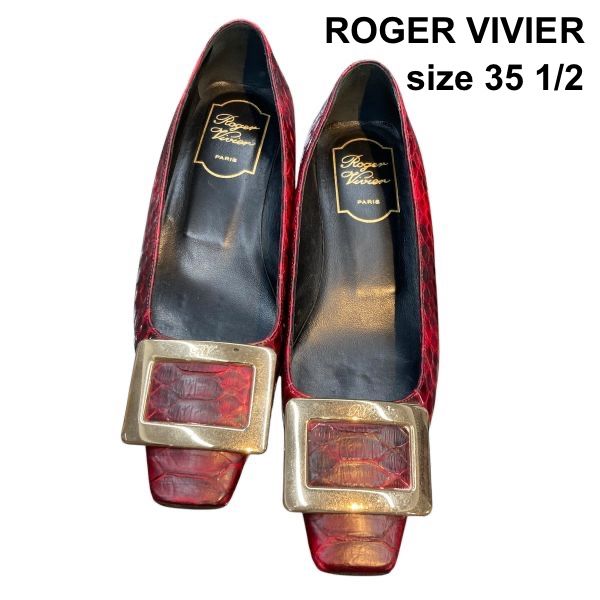 ◇ ロジェヴィヴィエ Roger Vivier パンプス ローヒール バックル