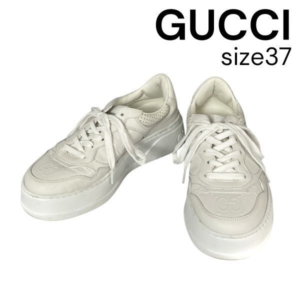 ○ グッチ GUCCI GGエンボス スニーカー ローカット GGパターン ○ グッチ GUCCI GGエンボス スニーカー ローカット GGパターン