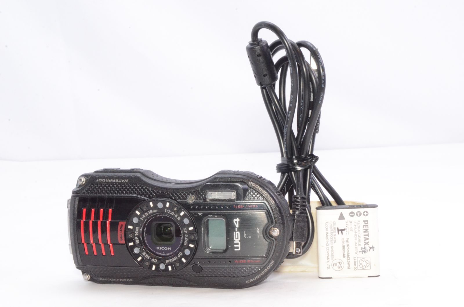 実用特価品】RICOH リコー WG-4 GPS ブラック 防水14m コンパクト 