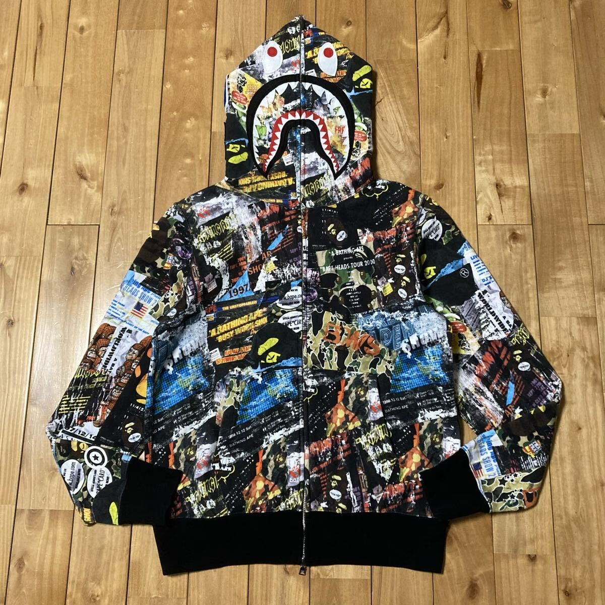 Flyer Pattern シャーク パーカー Sサイズ shark full zip hoodie a
