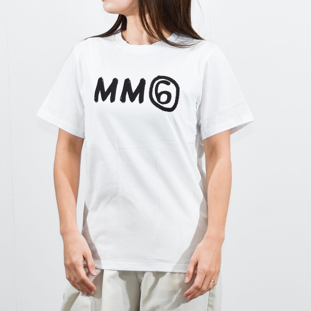MM6 マルジェラ　ベージュ キッズTシャツ ロゴ 大人もOK！16Y MM6 マルジェラ ベージュ キッズTシャツ ロゴ 大人もOK！16Y 【公式通販】
