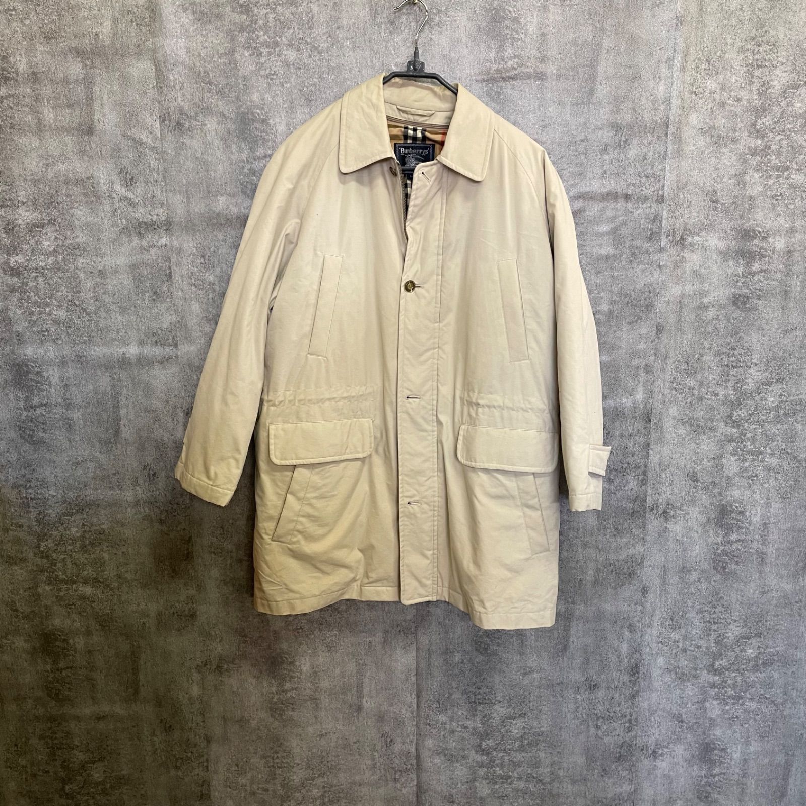 Y-398】Burberrys バーバリー ステンカラーコート ノバチェック