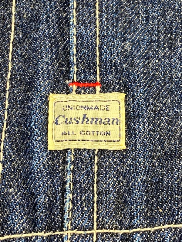Cushman クッシュマン 21901 月桂樹ボタン デニム カバーオール 中古品】CUSHMAN クッシュマン DENIM COVERALL 21901 デニム
