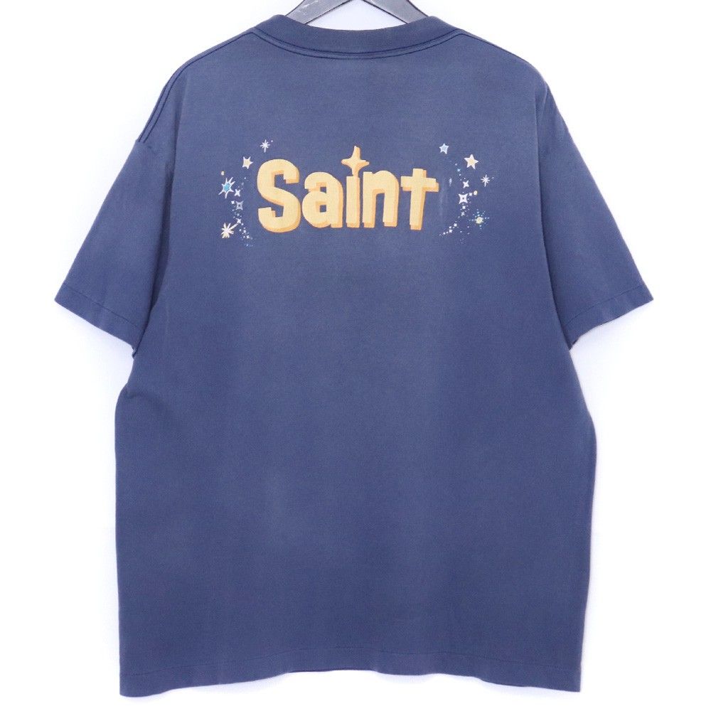 SAINT MICHAEL × DISNEY DSN SS T-SHIRT TINKER BELL Mサイズ ネイビー