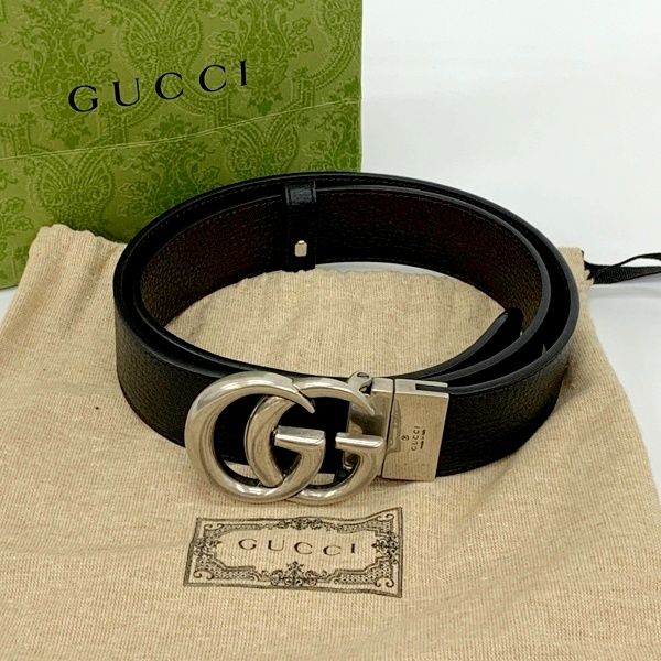 GUCCI グッチ ベルト ダブルG リバーシブル レザーベルト GG GUCCI グッチ ベルト ダブルG リバーシブル レザーベルト GG