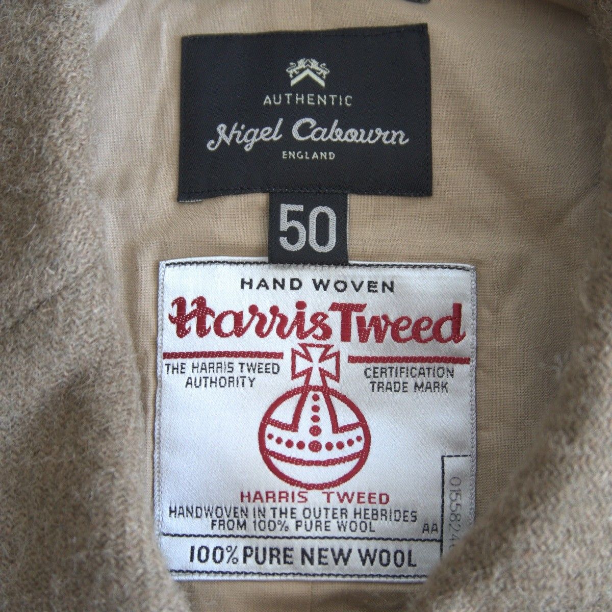 美品】 NIGEL CABOURN 【MALLORY VEST Harris Tweed】50 ナイジェル 