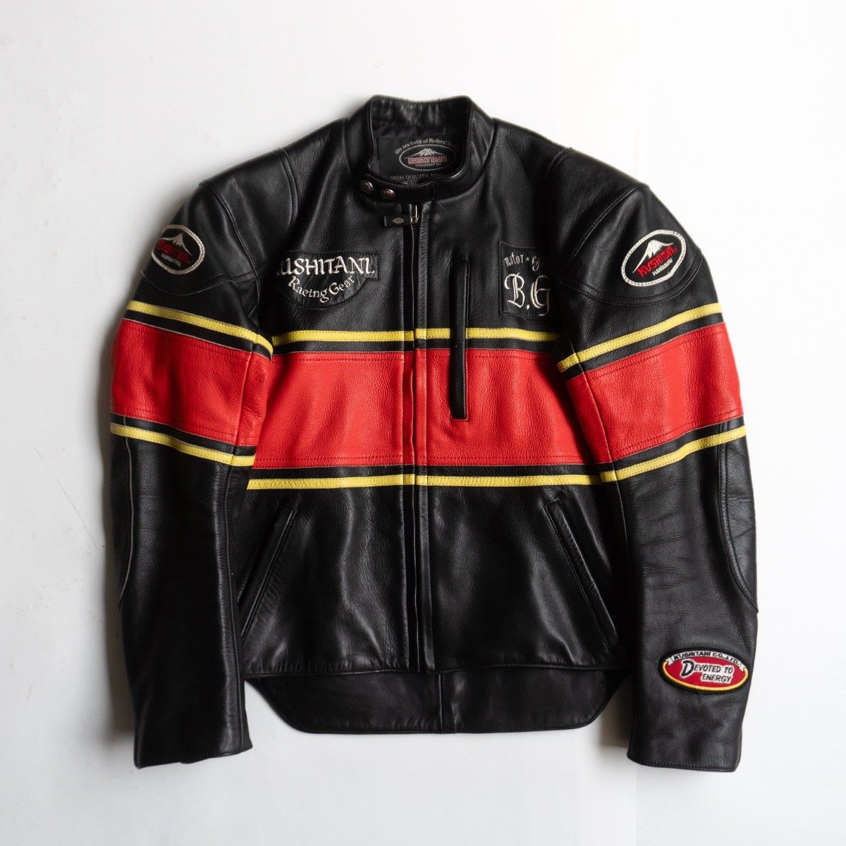 【美品】KUSHITANI【レザー シングルライダースジャケット】L ブラック レザー クシタニ 26030215 美品】KUSHITANI【レザー シングルライダースジャケット】L ブラック