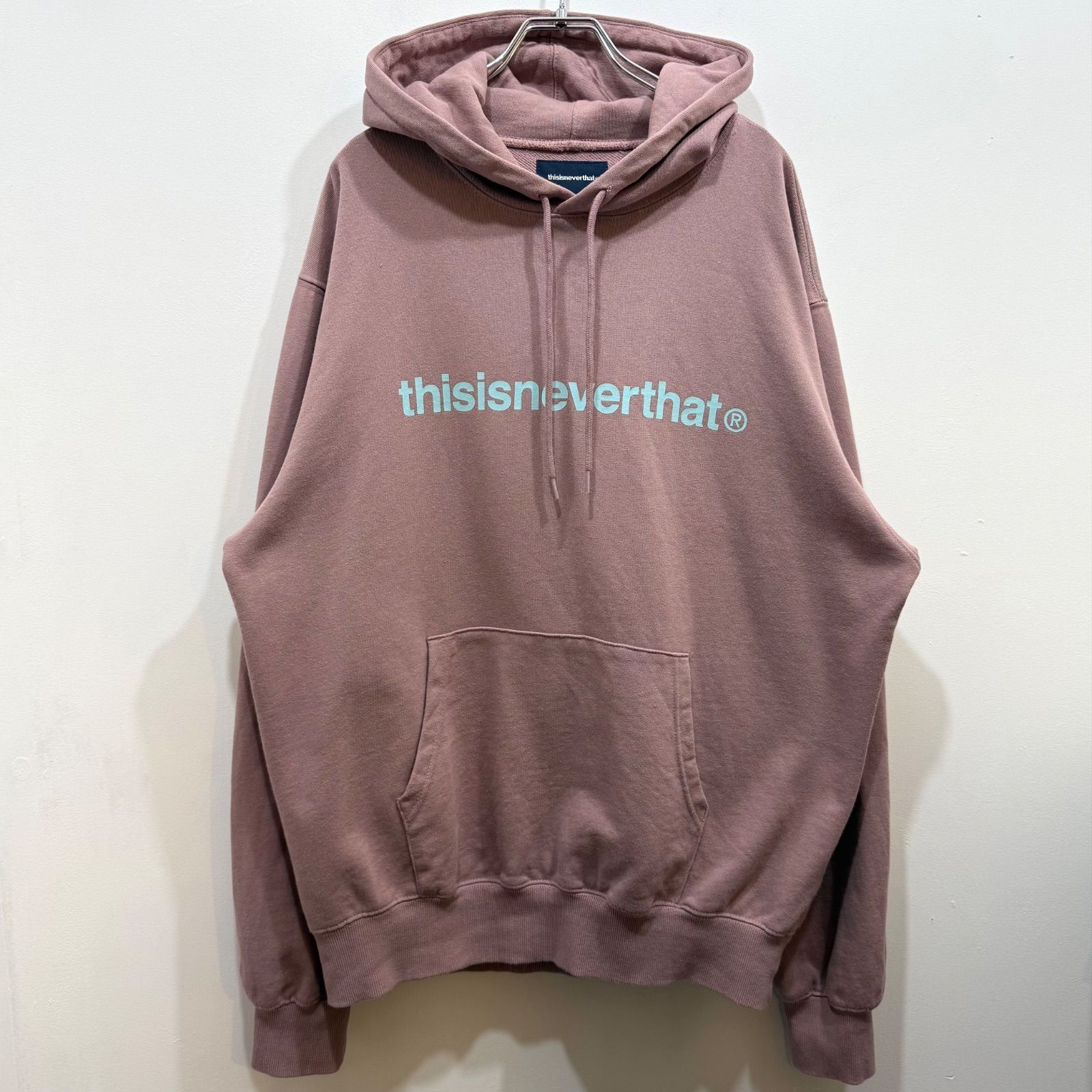 thisisneverthat ネバザ ピンク系 L パーカー プルオーバー【送料込み 