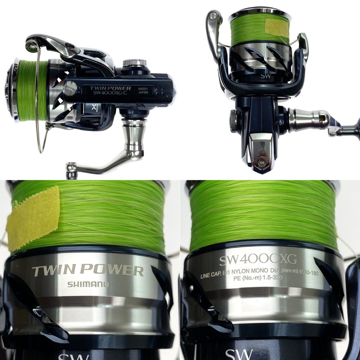 SHIMANO シマノ 21 ツインパワー SW 4000XG 04221 ハンドルノブ交換