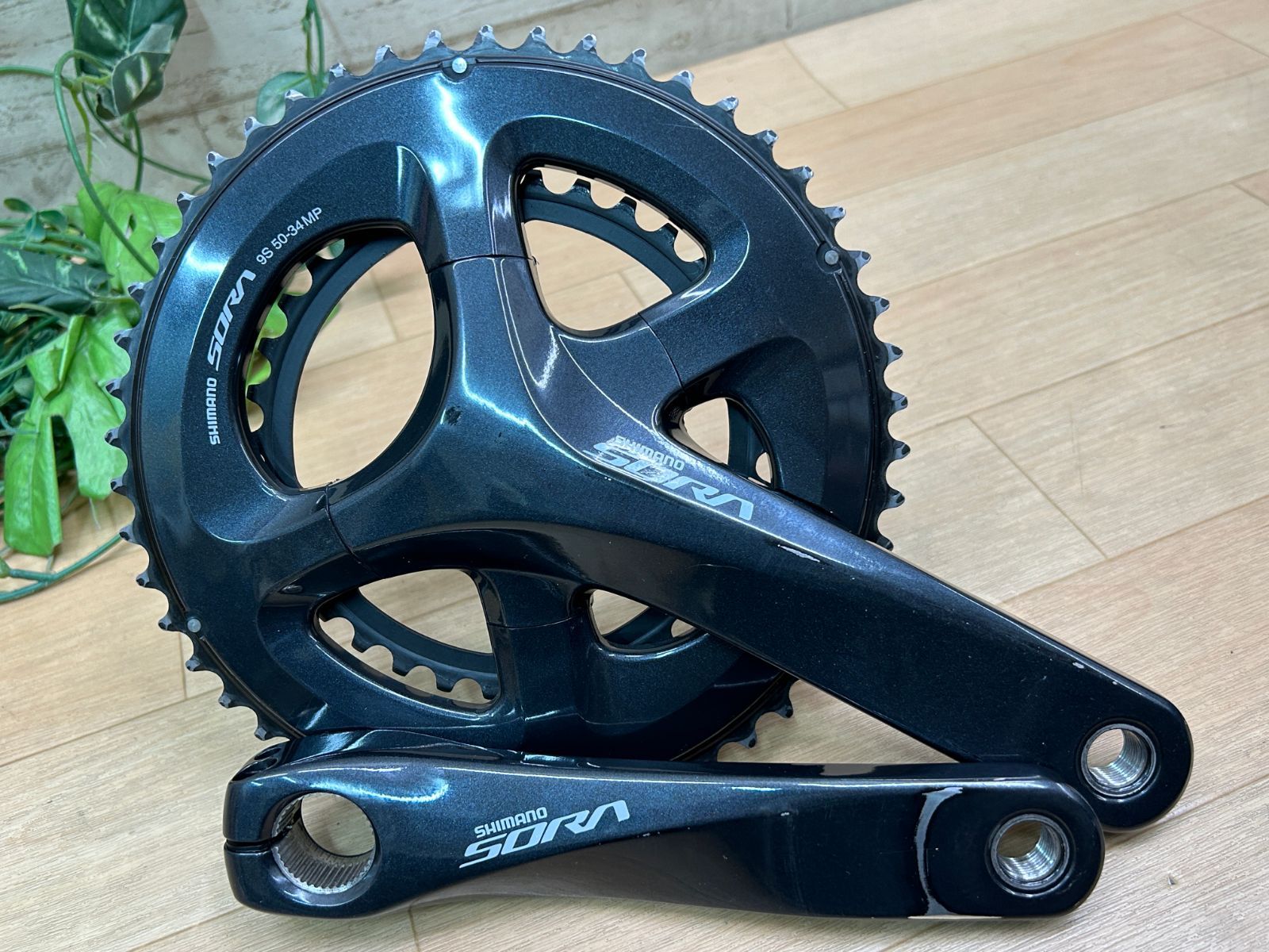 ☆ テルスポ イチ推し!! 美品!! SHIMANO SORA 2×9s FC-R3000 165×50 