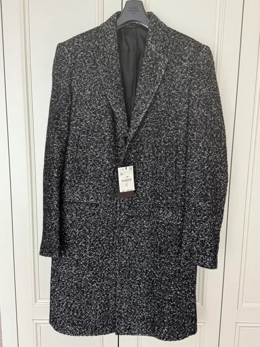 メンズ ZARA メンズ ツイードコート XL 新品 出品