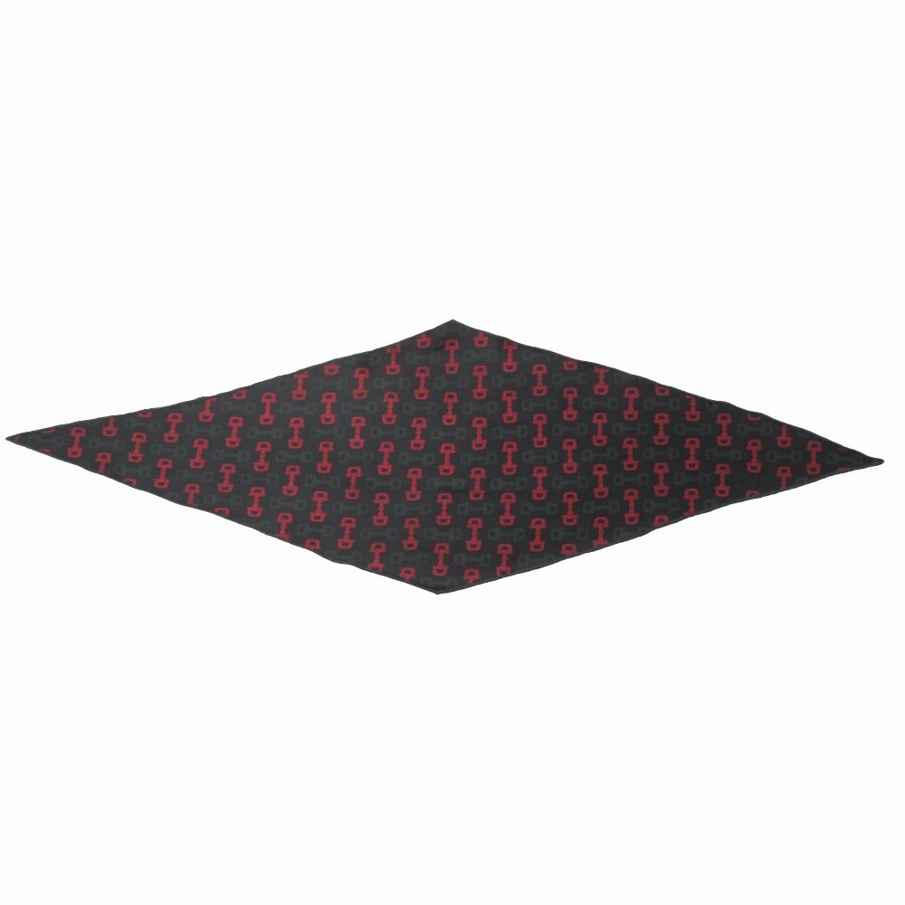レディース □美品□GUCCI グッチ スカーフ ビットプリント シルク