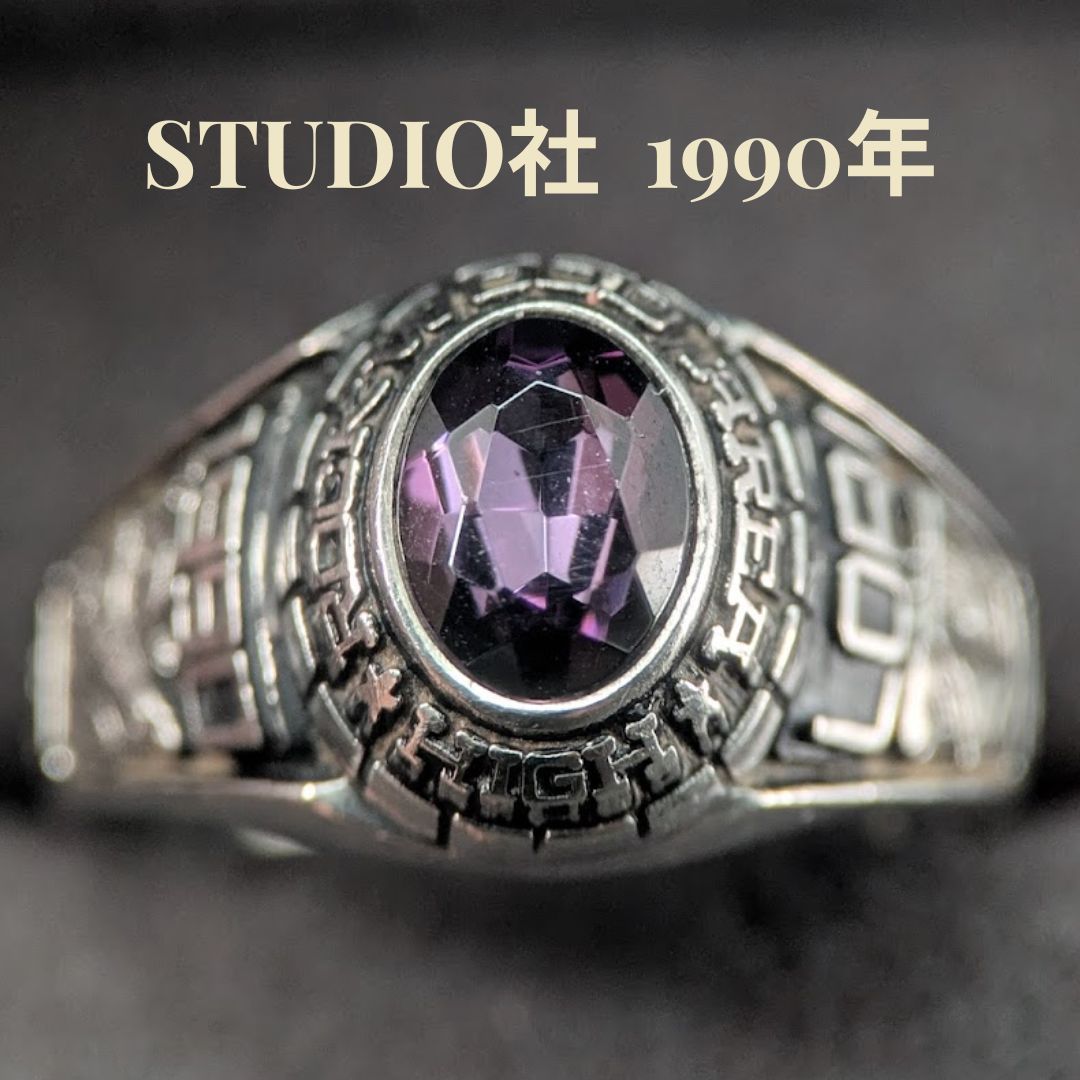 最終価格】米国 カレッジリング STUDIO社 18.5号 1990年 午年 米国 