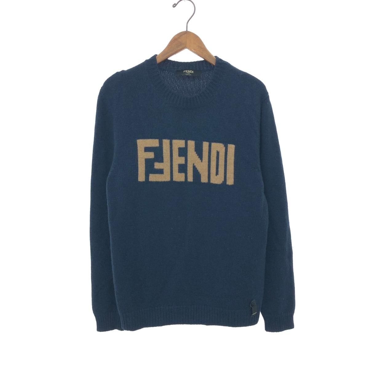 FENDI フェンディ ニット サイズ:46 ロゴ カシミヤ100% FZZ373 FENDI フェンディ ニット サイズ:46 ロゴ カシミヤ100% FZZ373