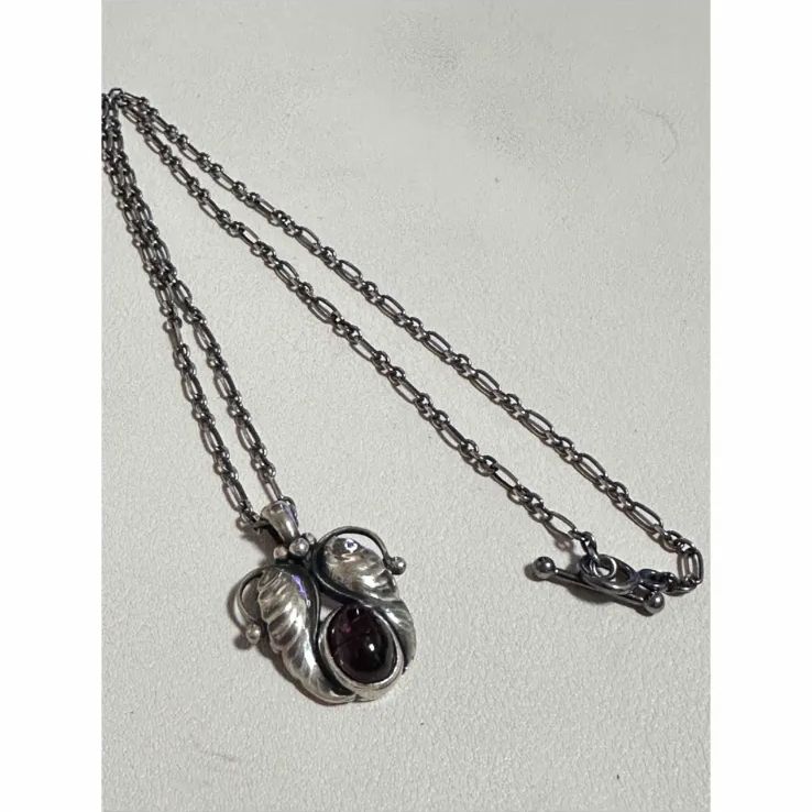 Georg Jensen ジョージジェンセン 1994 ガーネット ネックレス Georg Jensen ジョージジェンセン 1994 ガーネット ネックレス