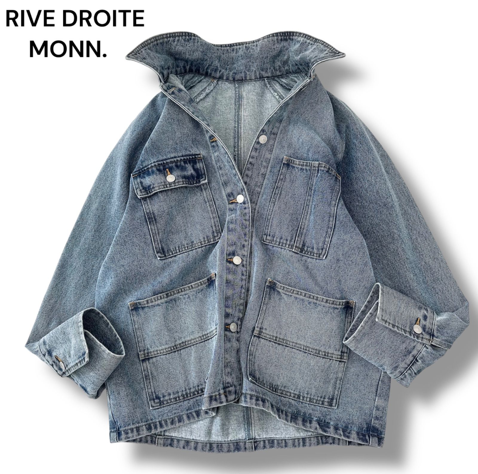 RIVE DROITE リヴドロワ MONN. モン ルーズ カバーオール デニム 