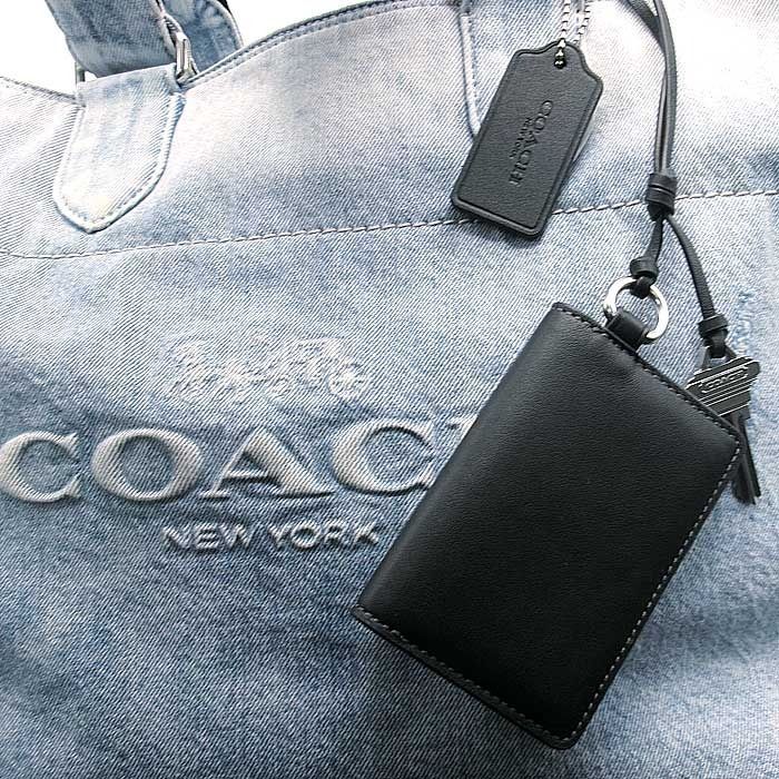 コーチ デニム メンズ トートバッグ カードケース付 CDY49 ライト