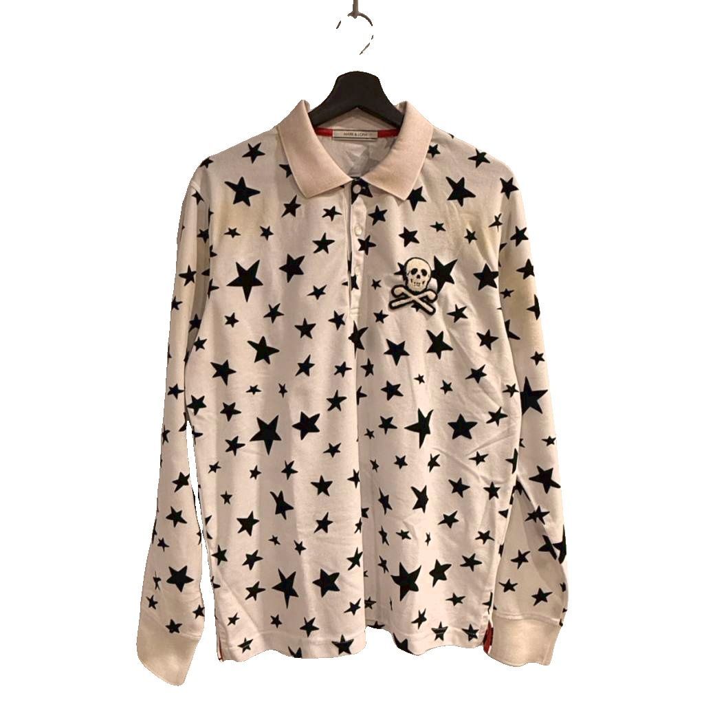 マーク&ロナ MARK&LONA ポロシャツ 長袖 ゴルフ XL 白 ホワイト マーク&ロナ MARK&LONA ポロシャツ 長袖 ゴルフ XL 白 ホワイト