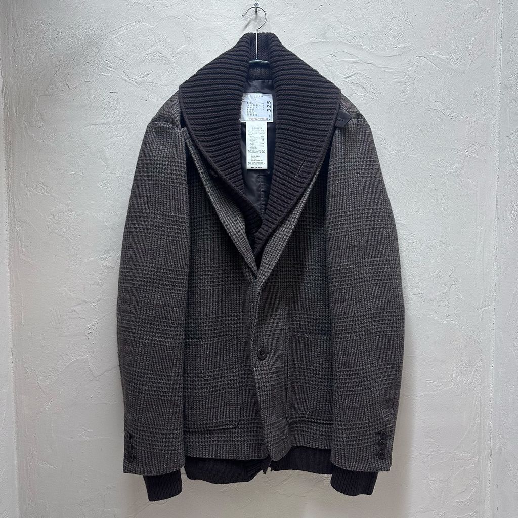 sacai サカイ 12AW Knit Docking Jacket テーラードジャケット 12