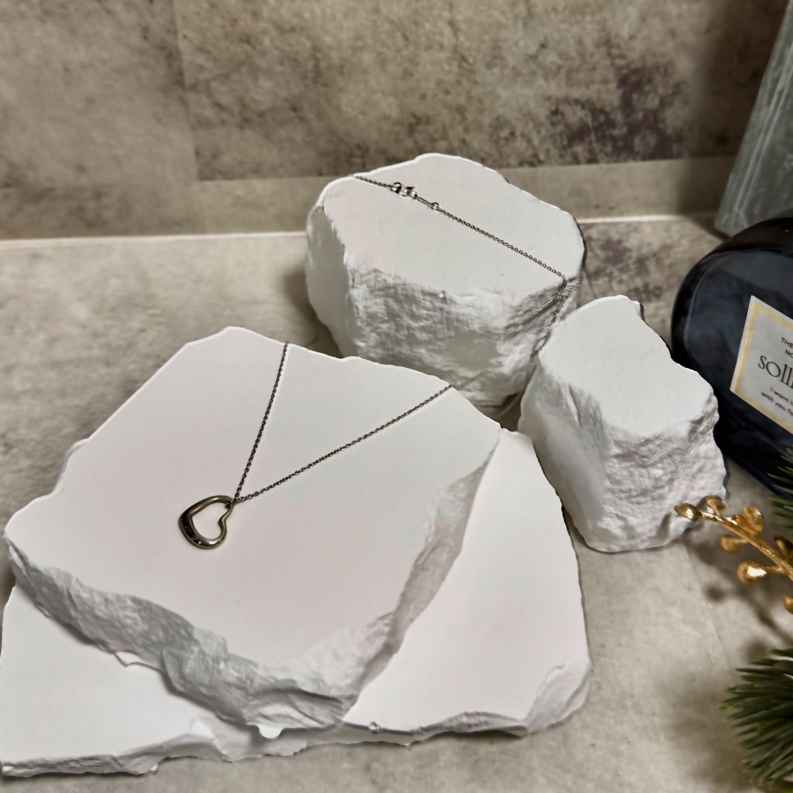 美品 Tiffany&Co. ティファニー オープンハート ネックレス Mサイズ