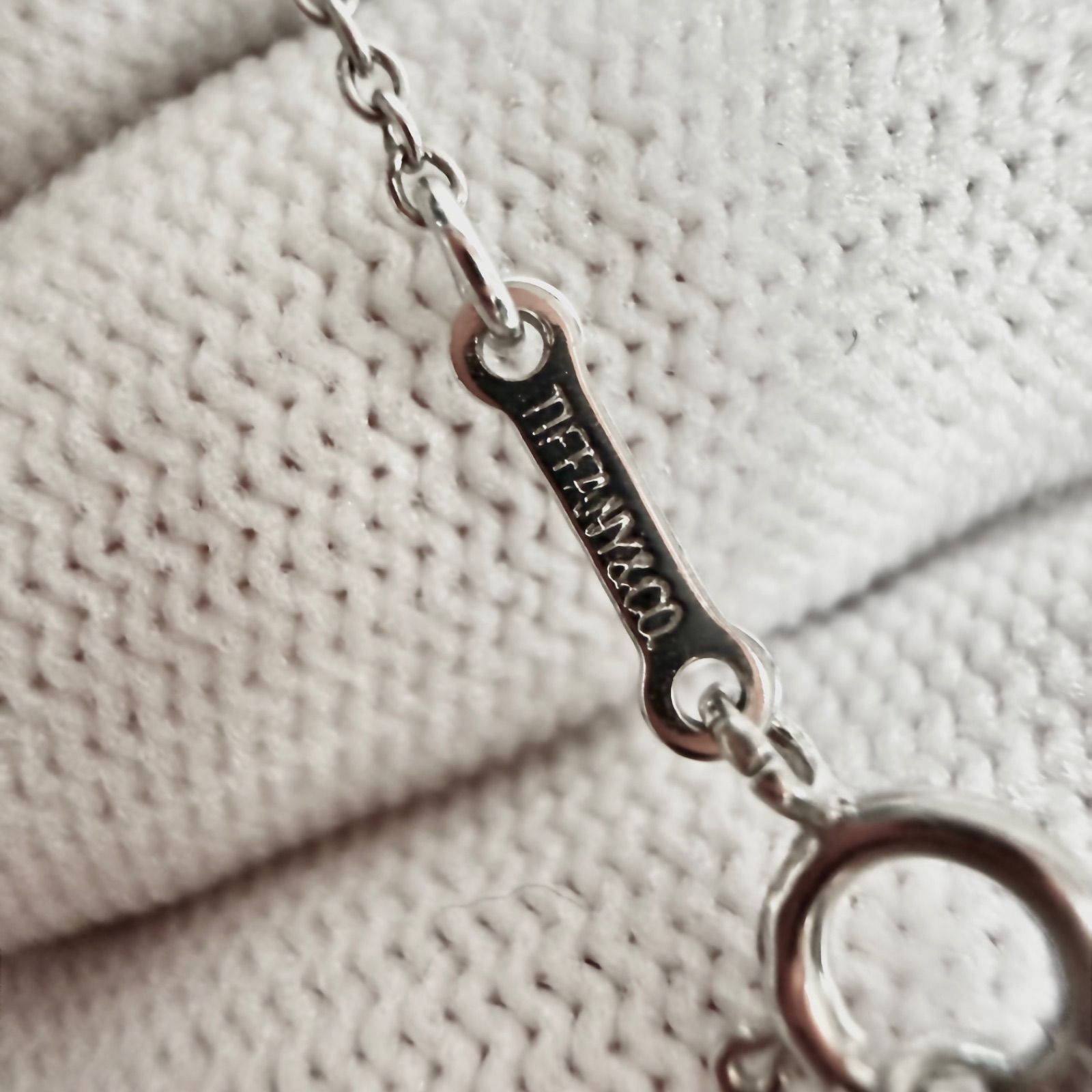 美品 Tiffany&Co. ティファニー オープンハート ネックレス Mサイズ 
