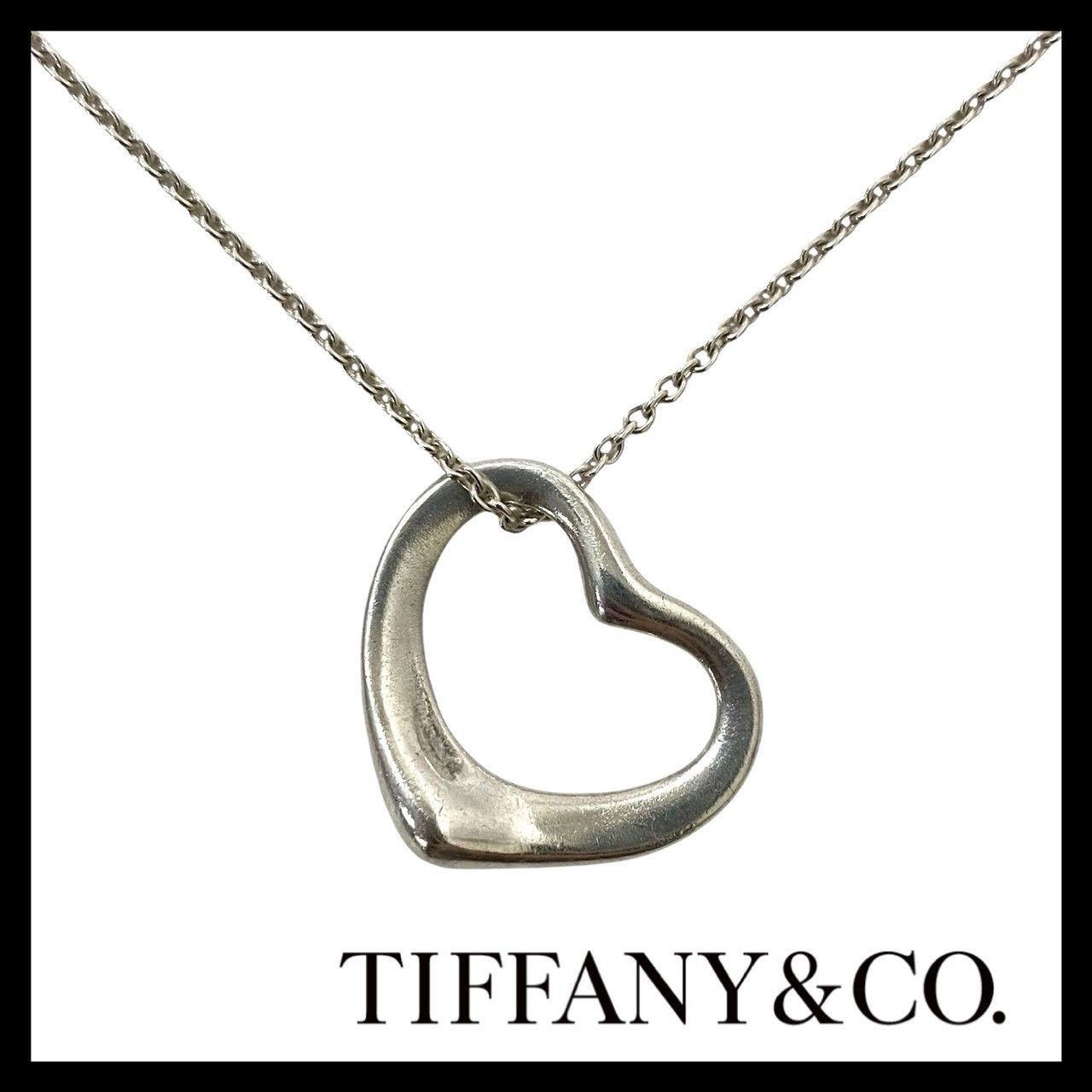 M【TIFFANY&Co.】オープンハート ネックレス ELSA PERETTI/エルサ 