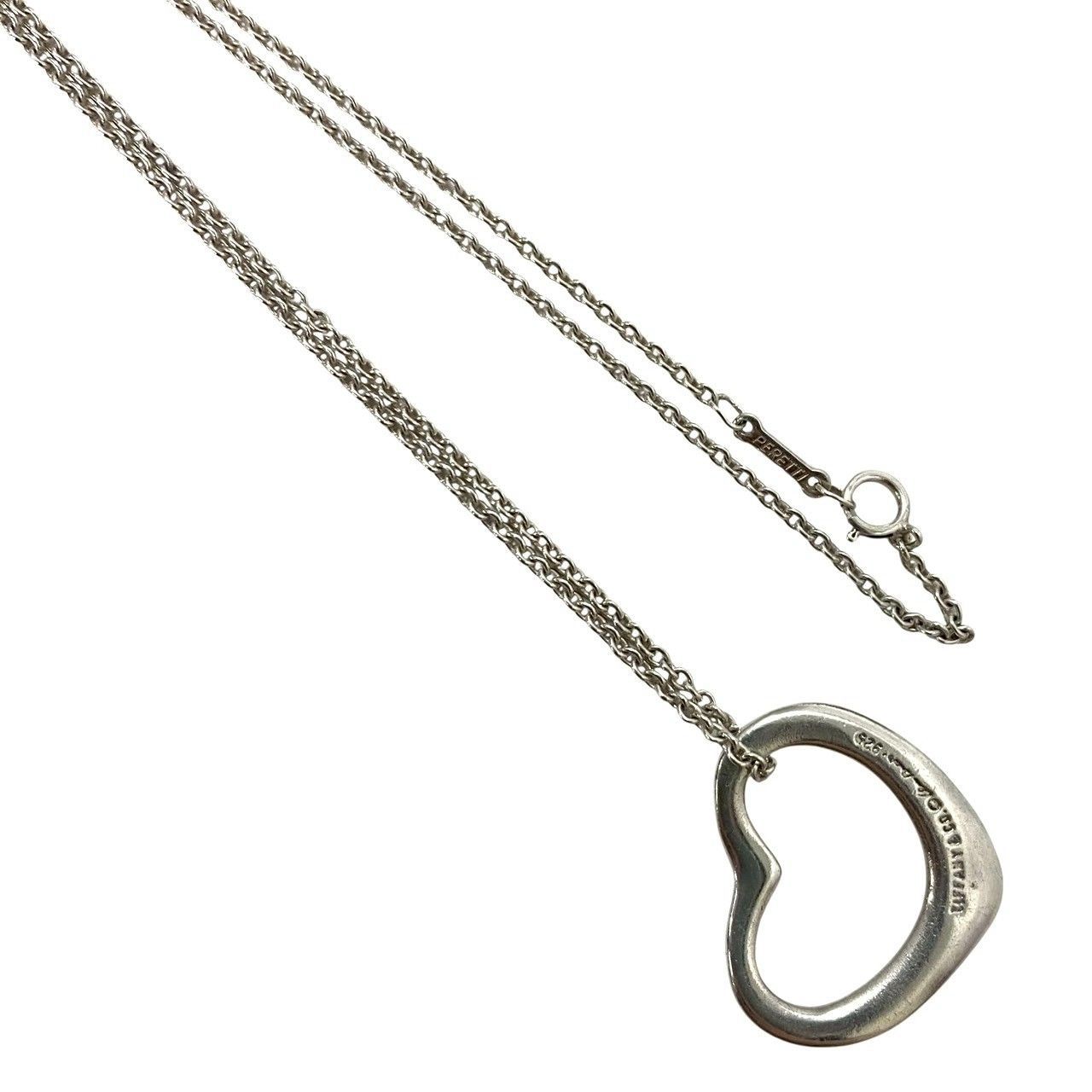 M【TIFFANY&Co.】オープンハート ネックレス ELSA PERETTI/エルサ 