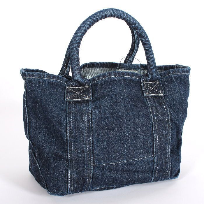 【美品】Ron Herman ロンハーマン デニムハンドル トートバッグ（S） ロンハーマン Ron Herman アソーテッド ブルー デニム トートバッグ